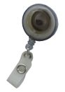 JOJO - Ausweishalter runde Form mit G�rtelclip transparent rauch - 10 St�ck