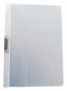 Cliphefter A4 PVC transparent genarbt mit Metallklemme - 25 St�ck